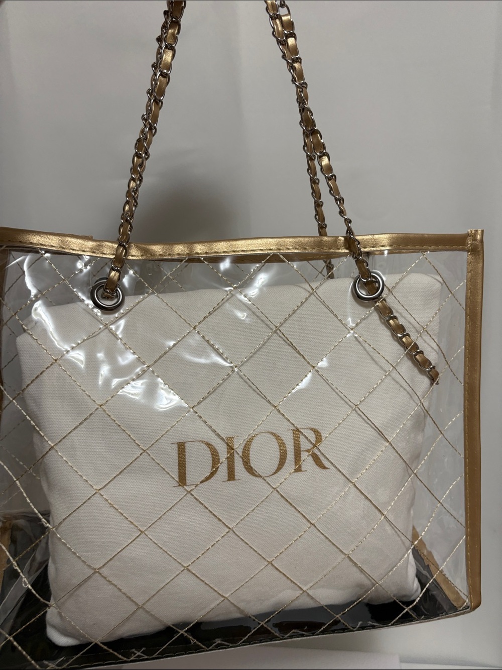 Large Dior Dust Bag turned into Handbag/crossbody bag